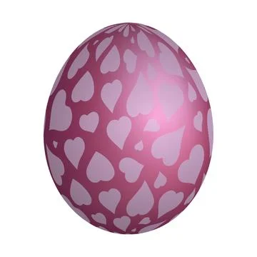 Festive holiday Easter egg. Realistic mother of pearl shiny egg decorated w.. Stock Illustration