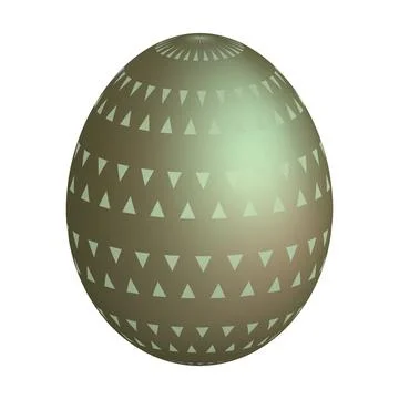 Festive holiday Easter egg. Realistic mother of pearl shiny egg decorated w.. Stock Illustration
