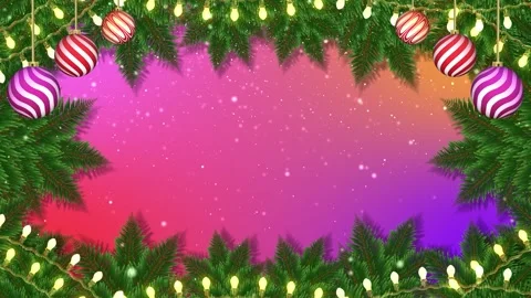 Festive holiday frame on a pink background Stock Footage 321198966
