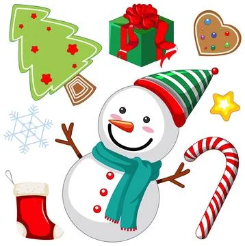 Festive Holiday Season Elements Illustrazione stock