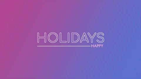 Festive holidays a joyful gradient background with Happy Holidays text Video stock 273788543