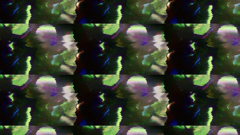 Festive holographic pattern. Amazing light leaks. Peace of light pulsing in dark Stock Footage 120363765