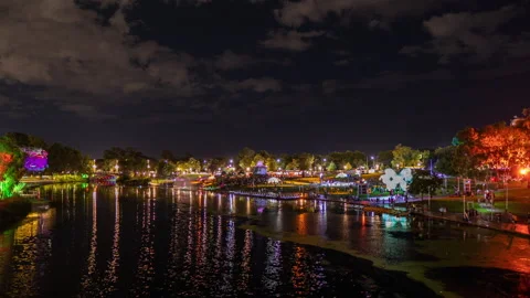 Festive iconic Elder park Hyperlapse Video stock 242480383