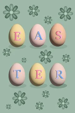 A festive illustration of Easter eggs Stock Illustration
