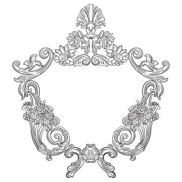 Festive isolated hand drawing frame vector illustration Stockillustratie