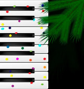 Festive keys and tree Stock Illustration