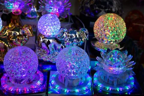 Festive led lights Stock Photos