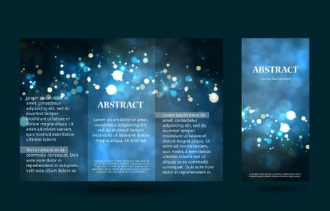 Festive light background with bokeh and stars Stock Illustration