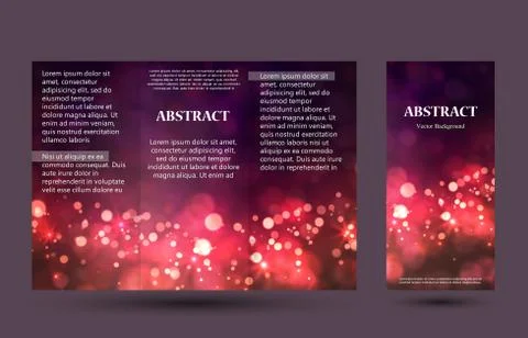 Festive light background with bokeh and stars Stock Illustration