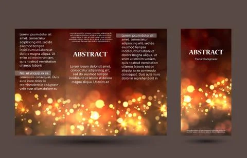 Festive light background with bokeh and stars Stock Illustration
