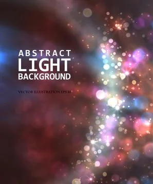 Festive light background with bokeh Stock Illustration