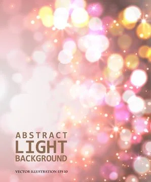 Festive light background with bokeh Illustrazione stock