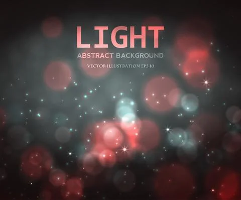 Festive light background with bokeh Stock Illustration