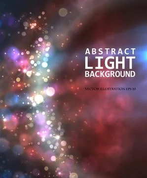 Festive light background with bokeh Stock Illustration