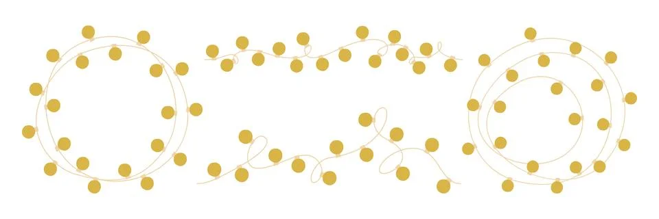 Festive light decorative with bulb string garland and xmas christmas holiday Illustrazione stock