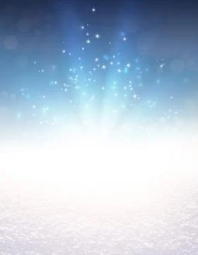 Festive light explosion on snow Stock-Fotos