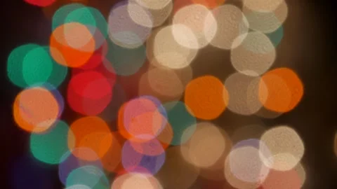 Festive lights, bokeh effect. Flickering colored lights. Stock Footage 100948057