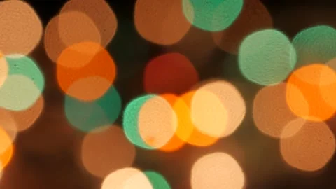 Festive lights, bokeh effect. Flickering colored lights. Stock Footage 100957327