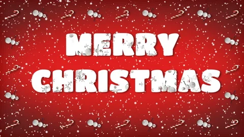Festive Loop with "Merry Christmas" Text. Snowman and Candy Cane Frame. Stock Footage 115919453