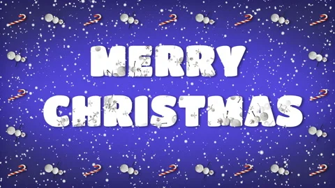 Festive Loop with "Merry Christmas" Text. Snowman and Candy Cane Frame. Stock Footage 115920537