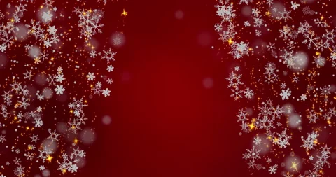 A Festive Looping Animation Combining Snowflakes and Sparkling Lights Against a Stock Footage 317771270