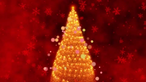 A Festive Looping Animation Showcasing a Dazzling Christmas Tree Illuminated Stock Footage 320986776