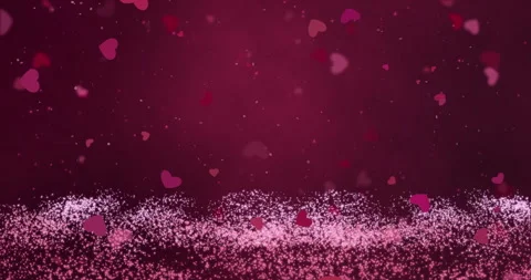 Festive Magenta Heart-Shaped Pattern for Valentine's Day, Seamless Loop Stock Footage 247164846