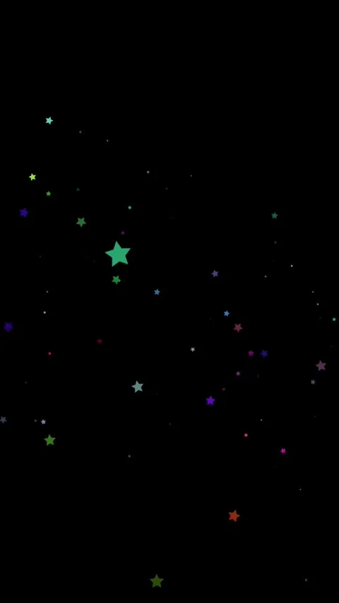 Festive magical background. Twinkling, glittering, colored, star shape particles Stock Footage 319479860