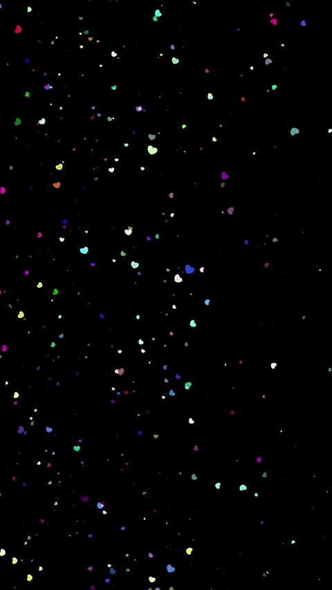 Festive magical background. Twinkling, glittering, colored, heart shape Stock Footage 320533830