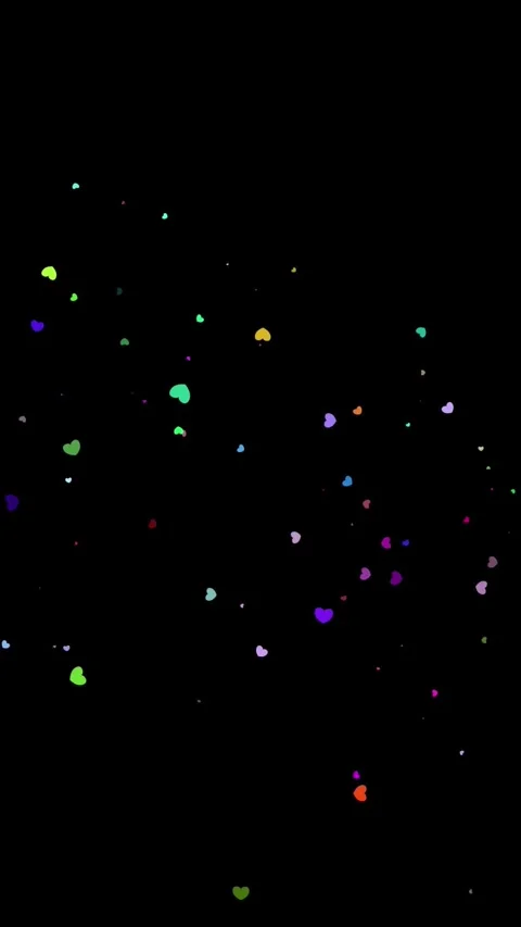 Festive magical background. Twinkling, glittering, colored, heart shape Stock Footage 320958159