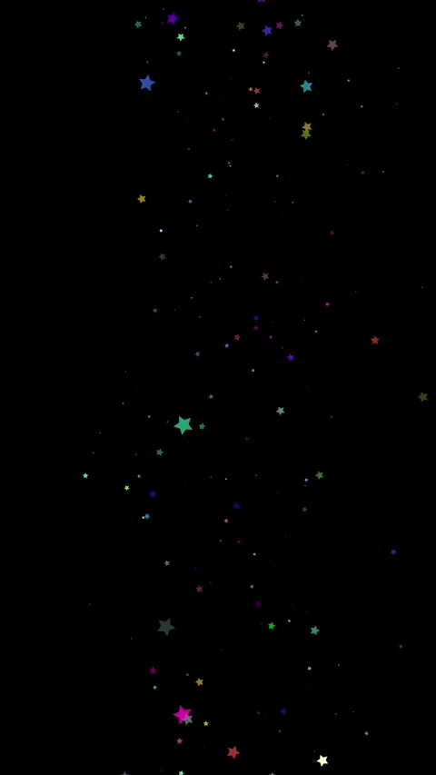 Festive magical background. Twinkling, glittering, colored, star shape particles Stock Footage 321460241