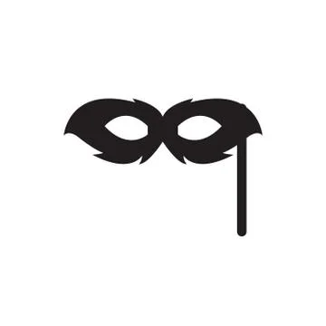 Festive masks silhouette Stock Illustration