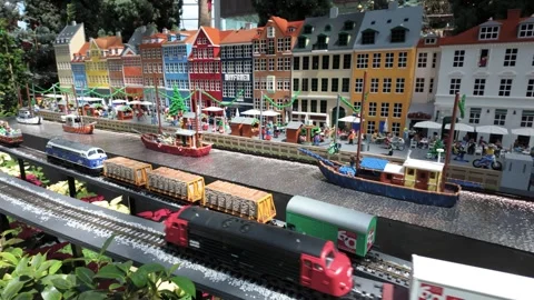 Festive miniature Christmas train display at the Flower Dome Stock-Footage 346986976