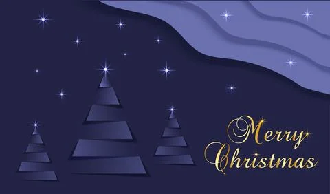 Festive minimal Christmas card vector design. Stock Illustration