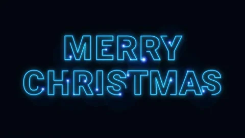 Festive motion animation with neon text, lights for holiday, party, Christmas Stock Footage 167210865