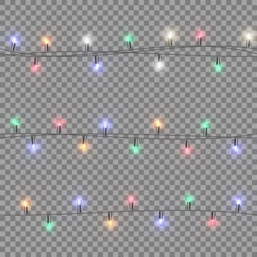 Festive multi-colored garland Stock Illustration