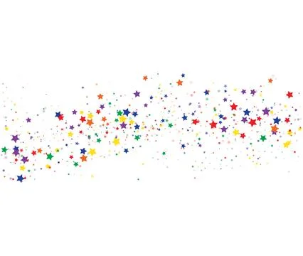Festive Multicolor Star Confetti Vector For Holiday And Celebration Design Stock-Illustration