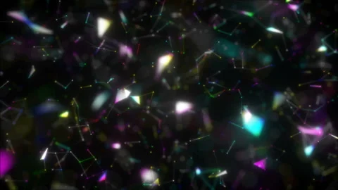 Festive neon digital background.Data Stream Blockchain Network. Futuristic Stock Footage 97510886