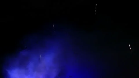 Festive night fireworks Video stock 106833091