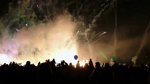 Festive night salute. 動画素材 106833028