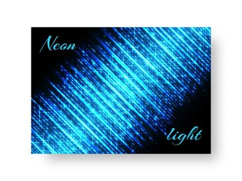 Festive notebook with neon light Stock Illustration