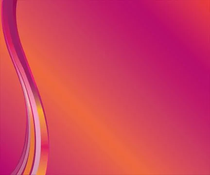 Festive orange purple gradient background with waves Stock Illustration