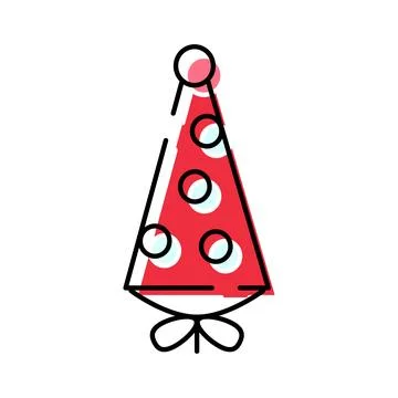 Festive party hat representing celebration and fun Stock Illustration
