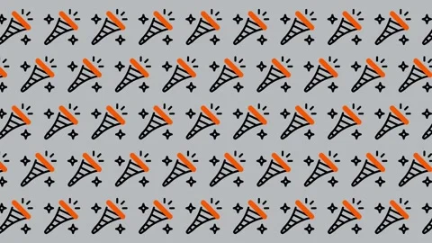 Festive Party Popper Pattern Background. Stock Footage 325389044