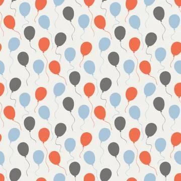 Festive pattern with balloons Stock Illustration
