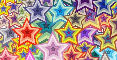 Festive pattern with geometric shapes in the shape of stars. Stock Illustration