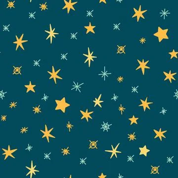 Festive pattern with New Year elements, decoration for the holiday, gifts Stock Illustration