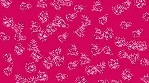Festive Pattern with Skulls and Christmas Trees for Holiday Celebrations. Stock Footage 325015334