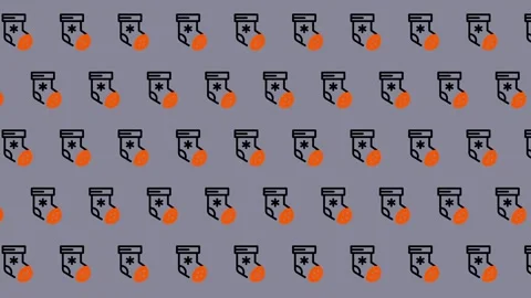 Festive Pattern - Socks with Hearts for Holiday Cheer. Stock Footage 325377507
