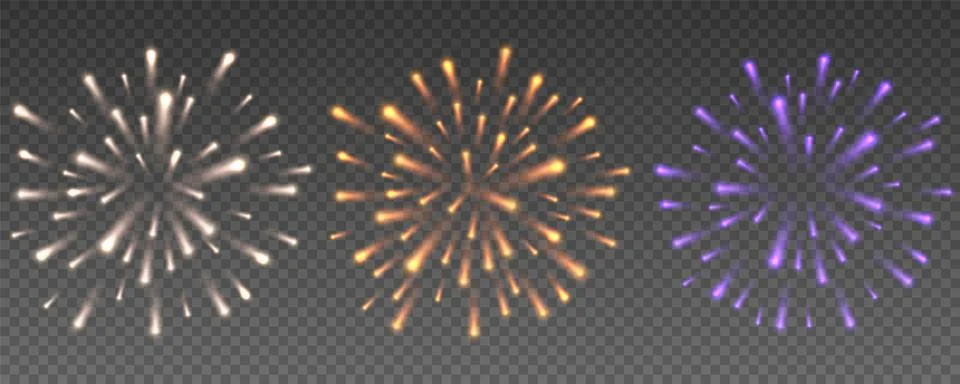 Festive patterned firework bursting. Festive firework salute burst on transpa Illustrazione stock